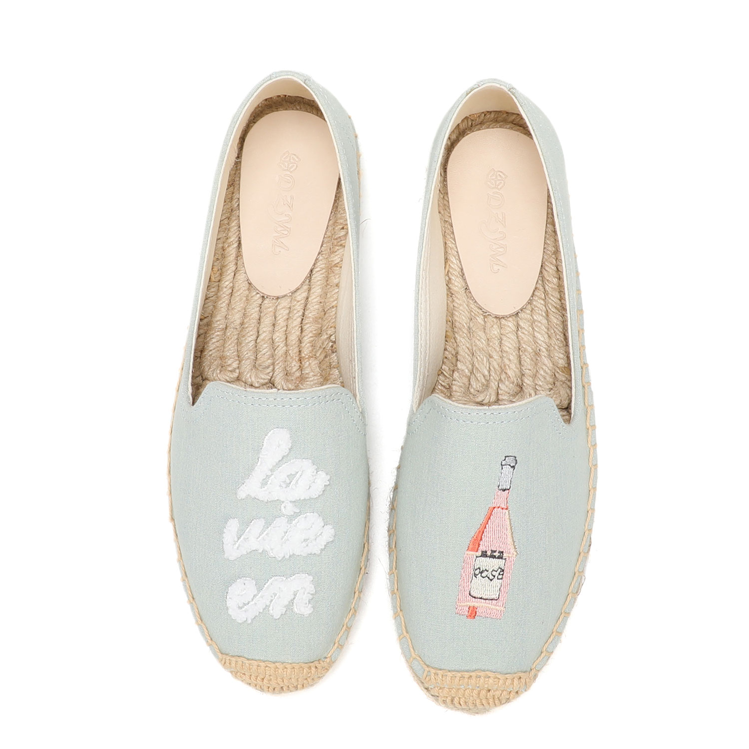 Espadrille Slip On - Alpercatas para mulheres moda cânhamo sapatos