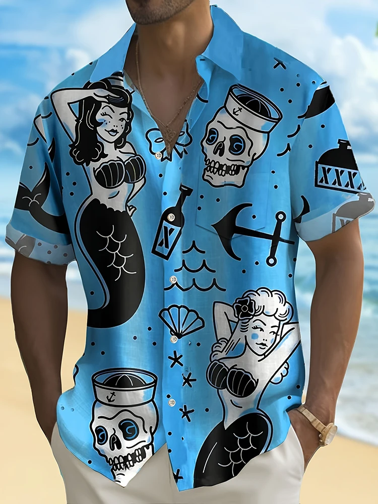 Camisa Masculina de Verão Casu - Resort Shirt Floral avaliação e preço